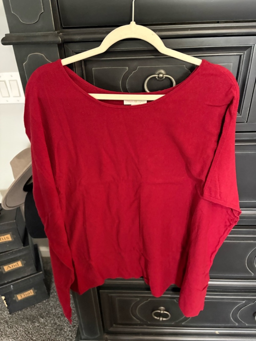 Belle by Kim Gravel poncho top M/L red